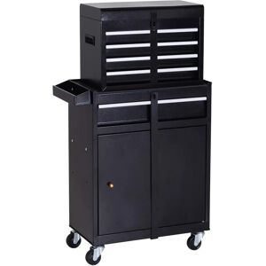 DURHAND 2 in 1 Metal Tool Cabinet Storage Box - 5 Drawers - Black DURHAND 2 in 1 Metal Tool Cabinet Storage Box - 5 Drawers - Black