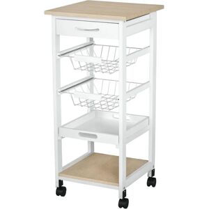 HOMCOM Mobile Rolling Kitchen Island Trolley - Kitchen Island HOMCOM Mobile Rolling Kitchen Island Trolley - Kitchen Island