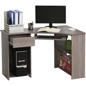 HOMCOM L-Shaped Corner Computer Desk - Grey HOMCOM L-Shaped Corner Computer Desk - Grey