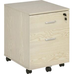 Vinsetto 2-Drawer Locking Office Filing Cabinet - Oak & Light Brown - Filing Cabinet Vinsetto 2-Drawer Locking Office Filing Cabinet - Oak & Light Brown - Filing Cabinet