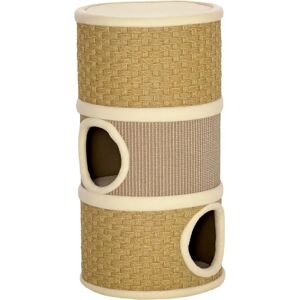 PawHut Cat Tree - Sisal & Seaweed Rope - Khaki/Brown PawHut Cat Tree - Sisal & Seaweed Rope - Khaki/Brown