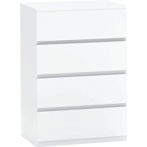 HOMCOM White 4 Drawer Cabinet - Storage & Organizer for Living Room & Bedroom HOMCOM White 4 Drawer Cabinet - Storage & Organizer for Living Room & Bedroom