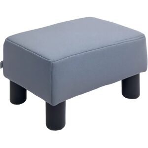 HOMCOM Ottoman Small Microfiber Grey - Footstool HOMCOM Ottoman Small Microfiber Grey - Footstool