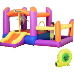 Outsunny Kids Bounce Castle Inflatable Trampoline Slide Water Pool - 3 in 1 - Multi-color Outsunny Kids Bounce Castle Inflatable Trampoline Slide Water Pool - 3 in 1 - Multi-color