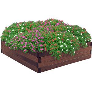 Outsunny Wooden Raised Garden Bed - Long-rooted Plants - Garden Bed Outsunny Wooden Raised Garden Bed - Long-rooted Plants - Garden Bed