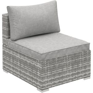 Outsunny Grey Rattan Garden Sofa - Outdoor Furniture Outsunny Grey Rattan Garden Sofa - Outdoor Furniture