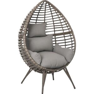 Outsunny Outdoor Teardrop Wicker Chair w/ Cushions - Outdoor Chair Outsunny Outdoor Teardrop Wicker Chair w/ Cushions - Outdoor Chair