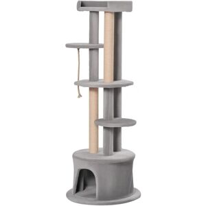 PawHut Cat Tree Multi-level Kitten Tower - Scratching Post - Grey PawHut Cat Tree Multi-level Kitten Tower - Scratching Post - Grey