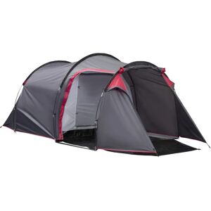 Outsunny 3 Man Camping Tent w/ 2 Rooms Porch Vents Rainfly Weather-Resistant Outsunny 3 Man Camping Tent w/ 2 Rooms Porch Vents Rainfly Weather-Resistant