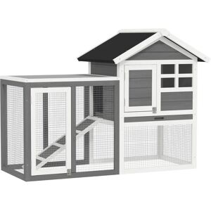 PawHut 122cm Wooden Rabbit Hutch - Weatherproof Pet Home PawHut 122cm Wooden Rabbit Hutch - Weatherproof Pet Home