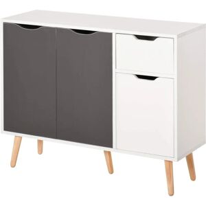 HOMCOM Grey Storage Cabinet with Drawers - Storage Cabinet HOMCOM Grey Storage Cabinet with Drawers - Storage Cabinet