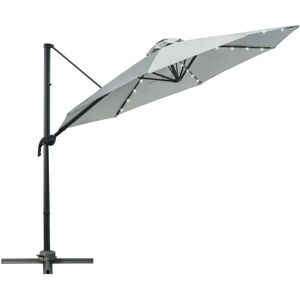 Outsunny 3m Cantilever Parasol with Solar Lights - Parasol Outsunny 3m Cantilever Parasol with Solar Lights - Parasol