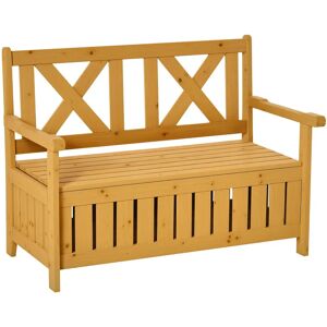 Outsunny Wood Storage Garden Bench - Tools Organizer Outsunny Wood Storage Garden Bench - Tools Organizer