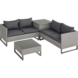 Outsunny 4-Seater Grey Rattan Garden Sofa Set - Outdoor Furniture Outsunny 4-Seater Grey Rattan Garden Sofa Set - Outdoor Furniture