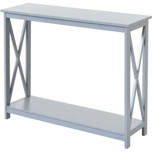 HOMCOM Grey Console Table with Shelf - Console Table HOMCOM Grey Console Table with Shelf - Console Table