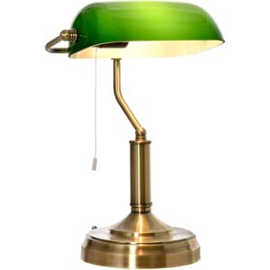 HOMCOM Green Glass Shade Table Lamp - Table Lamp HOMCOM Green Glass Shade Table Lamp - Table Lamp