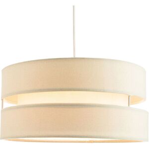 Happy Homewares - Cream Linen 14in Triple Tier - Pendant Lamp Shade Happy Homewares - Cream Linen 14in Triple Tier - Pendant Lamp Shade