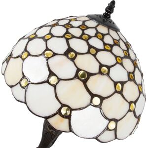Happy Homewares Tiffany 12in Amber Brushed Antique Bronze Lamp Happy Homewares Tiffany 12in Amber Brushed Antique Bronze Lamp