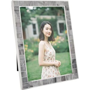 Happy Homewares - Grey Mother Of Pearl 5x7 - Nickel Trim - Picture Frame Happy Homewares - Grey Mother Of Pearl 5x7 - Nickel Trim - Picture Frame