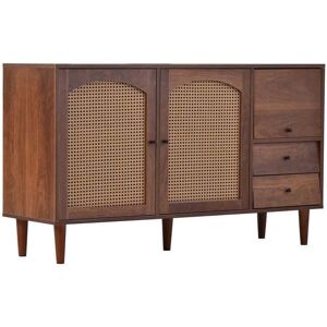 ModernLuxe - Buffet - Marron - Portes en Rotin - Buffet - Publicité ModernLuxe - Buffet - Marron - Portes en Rotin - Buffet - Publicité