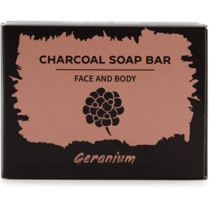Four Candle Geranium Charcoal Soap 85g - Soap Four Candle Geranium Charcoal Soap 85g - Soap