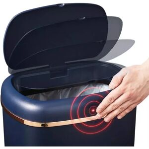 Tower Cavaletto Steel Blue Sensor Bin - 58L Modern Kitchen Waste Bin Tower Cavaletto Steel Blue Sensor Bin - 58L Modern Kitchen Waste Bin