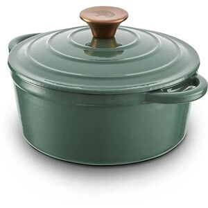 Barbary & Oak 20cm Verdigris Green Cast Iron Casserole - Cookware Barbary & Oak 20cm Verdigris Green Cast Iron Casserole - Cookware