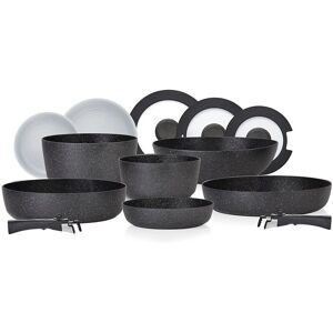 Tower Black Diamond 13pc Detachable Handles Cookware Set Tower Black Diamond 13pc Detachable Handles Cookware Set