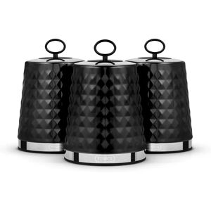 Tower Black Canister Set - Airtight Stainless Steel Kitchen Storage Tower Black Canister Set - Airtight Stainless Steel Kitchen Storage