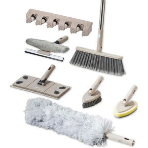 Tower Cavaletto 8 Piece Cleaning & Storage Set - Latte, Microfibre, Handle Tower Cavaletto 8 Piece Cleaning & Storage Set - Latte, Microfibre, Handle