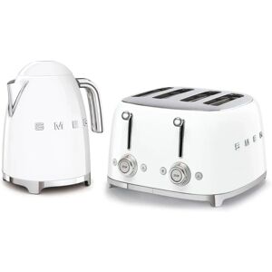 Smeg 50's Style Retro Range Breakfast Set - White - Kettle and Toaster Set Smeg 50's Style Retro Range Breakfast Set - White - Kettle and Toaster Set