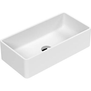 Nuie Brand Square Countertop Basin - White Modern Vessel Sink Nuie Brand Square Countertop Basin - White Modern Vessel Sink