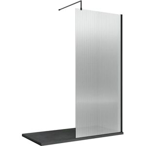 Nuie 1000mm Fluted Wetroom Screen & Support Bar - Shower Screen Nuie 1000mm Fluted Wetroom Screen & Support Bar - Shower Screen