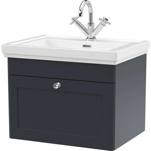 Park Lane Malvern Wall Hung Bathroom Vanity Unit with Basin - Black 600mm Park Lane Malvern Wall Hung Bathroom Vanity Unit with Basin - Black 600mm