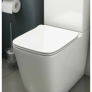 Affine Modern Bathroom Soft Close Toilet Seat White Gloss Slim Design - WC Affine Modern Bathroom Soft Close Toilet Seat White Gloss Slim Design - WC