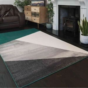 Enzo Emerald Green Abstract Rug - 60cm x 110cm Enzo Emerald Green Abstract Rug - 60cm x 110cm