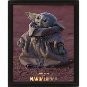 Pyramid International Star Wars: Mandalorian Grogu 10x8 Framed 3D Poster Pyramid International Star Wars: Mandalorian Grogu 10x8 Framed 3D Poster
