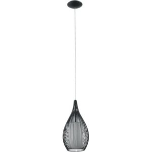 Black Satin Glass Steel Pendant Light - Pendant Light Black Satin Glass Steel Pendant Light - Pendant Light