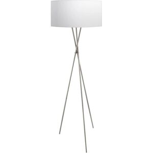 Loops Model g00527 - Floor Lamp Satin Nickel White Silver Fabric Loops Model g00527 - Floor Lamp Satin Nickel White Silver Fabric