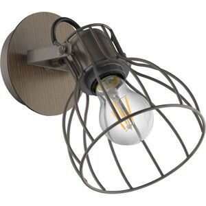 Loops Wall Light Brown & Silver E27 - Wall Light Loops Wall Light Brown & Silver E27 - Wall Light