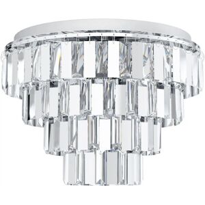 Loops Chrome Tiered Crystal Ceiling Light - Ceiling Light Loops Chrome Tiered Crystal Ceiling Light - Ceiling Light