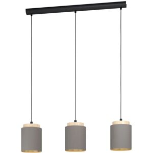 Loops Pendant Light Black Brown Fabric E27 3x40W - Pendant Light Loops Pendant Light Black Brown Fabric E27 3x40W - Pendant Light