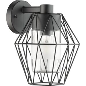 Loops IP44 Outdoor Wall Light Black Wire Cage Shade - Wall Light Loops IP44 Outdoor Wall Light Black Wire Cage Shade - Wall Light