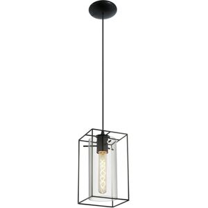 Black Frame & Smoked Glass Pendant Light - Pendant Light Black Frame & Smoked Glass Pendant Light - Pendant Light