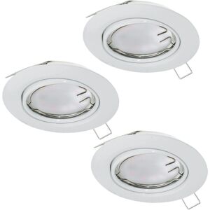 Loops 3 Pack Ceiling Downlight Steel White GU10 Adjustable - Ceiling Downlight Loops 3 Pack Ceiling Downlight Steel White GU10 Adjustable - Ceiling Downlight