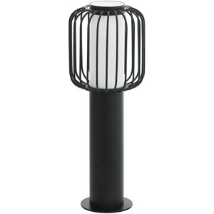 Loops IP44 Outdoor Pedestal Light Black Steel - Wall Gate Lamp Loops IP44 Outdoor Pedestal Light Black Steel - Wall Gate Lamp
