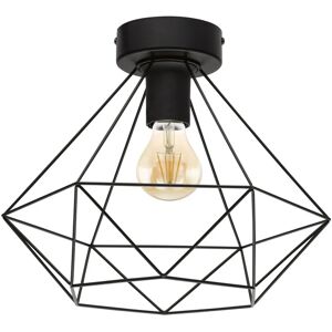 Loops Semi Flush Ceiling Light Black Steel Geometric Shade - Ceiling Light Loops Semi Flush Ceiling Light Black Steel Geometric Shade - Ceiling Light