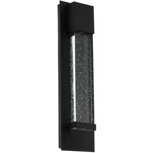 Loops IP44 Outdoor Wall Light Black Bubble Glass 3.3W Built-in LED Porch Lamp - Wall Light Loops IP44 Outdoor Wall Light Black Bubble Glass 3.3W Built-in LED Porch Lamp - Wall Light