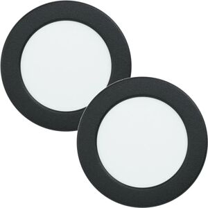 Loops 2 Pack Wall Ceiling Flush Downlight Black Round Spotlight 5.5W Built-in LED - Lighting Fixture Loops 2 Pack Wall Ceiling Flush Downlight Black Round Spotlight 5.5W Built-in LED - Lighting Fixture