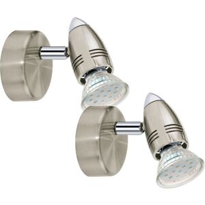 Loops 2 Pack Wall Spot Light Satin Nickel Chrome - Wall Spot Light Loops 2 Pack Wall Spot Light Satin Nickel Chrome - Wall Spot Light